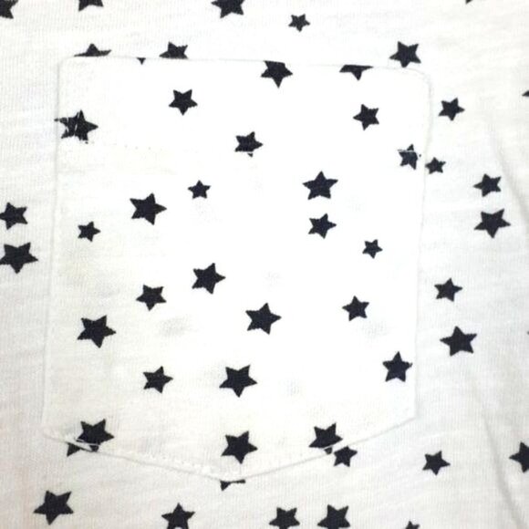 Manguun Cap Sleeve Tee White Black Stars Big Girls Size XL - Picture 7 of 10